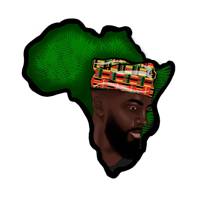 Africa Map African Man Melanin Excellence. by Precious7