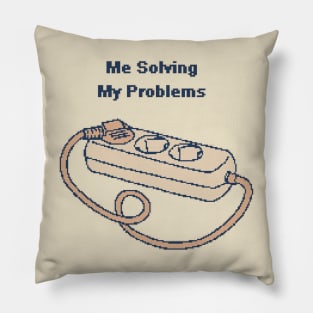 Me Solving My Problems - 1bit Pixel Art Pillow