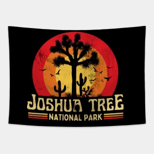 Joshua Tree National Park California Vintage Sunset Tapestry