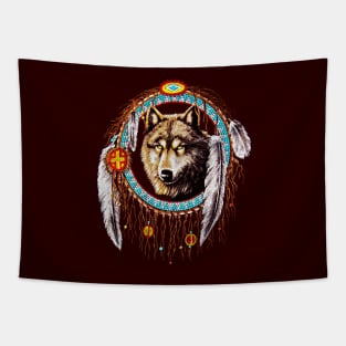 Wolf dreamcatchers Tapestry