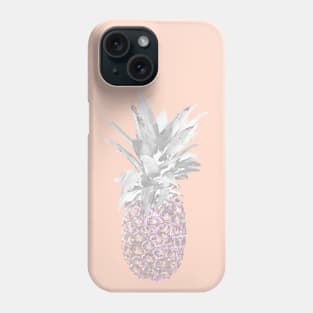 Grey and Pink Pineapple Pop Art Phone Case