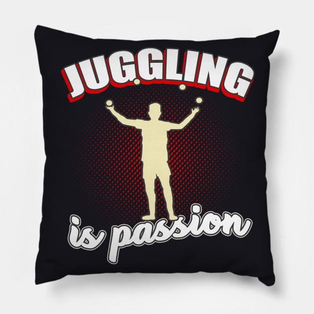 Juggling Passion Juggler Pillow by Foxxy Merch