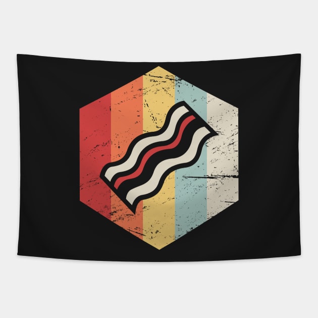 Retro Distressed Bacon Icon Tapestry by MeatMan