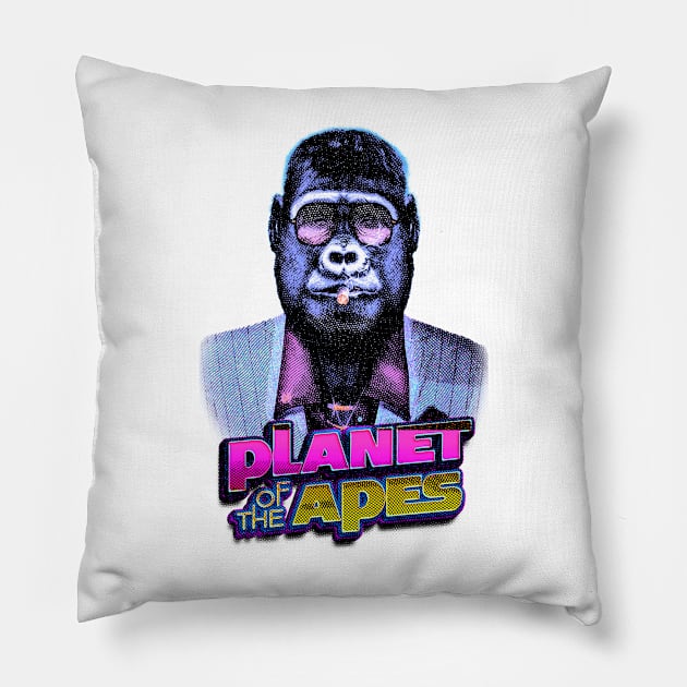 Planet Of The Apes - Engraving Style Pillow by Chase Merch