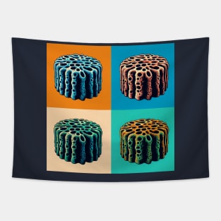 Pop Giant Barrel Sponge Art - Cool Underwater Tapestry