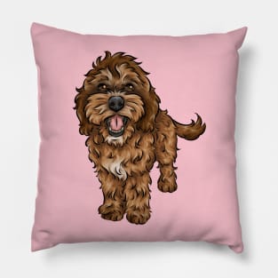 Cute Ginger Cockapoo Dog Pillow