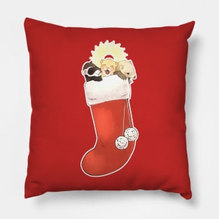 Ferret Christmas Pillow