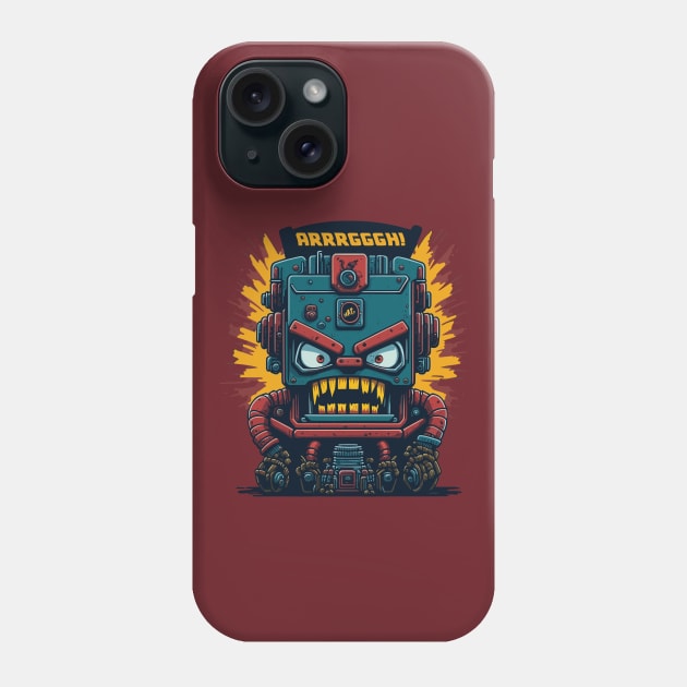 Angry Robot Phone Case by Stuttgart Sticker Company
