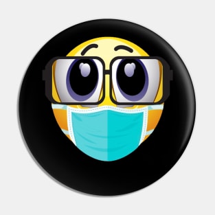 Safety Mask Emoji Pin