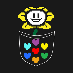 Pocket Flowey (color) T-Shirt