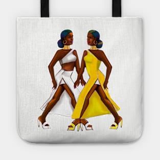 The best Gifts for black women 2022 Black is beautiful Afro queen sisters on the catwalk- women of Color, women of colour, Tote