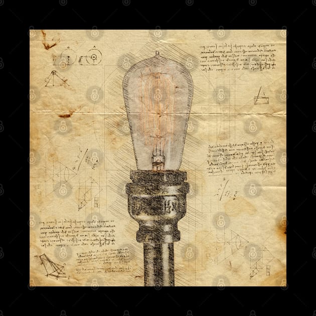 Vintage historic light bulb by BE MY GUEST MARKETING LLC