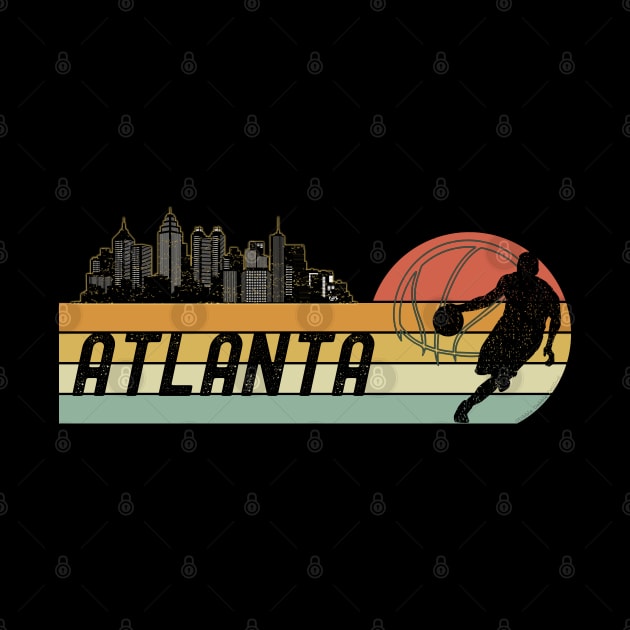 Atlanta Basketball Fans Cityscape by Dibble Dabble Designs