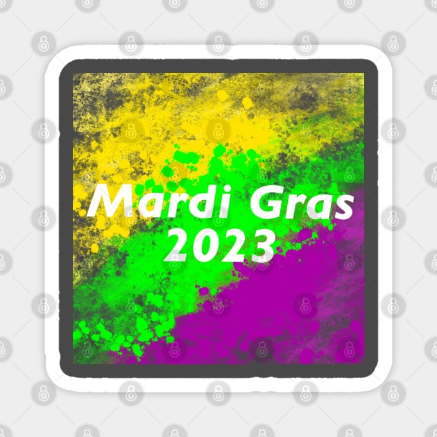 Mardi Gras 2023 Magnet by Stephanie Kennedy 