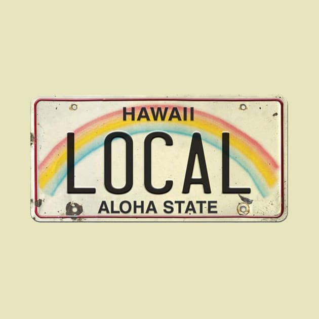 Local Vintage Hawaii License Plate by HaleiwaNorthShoreSign