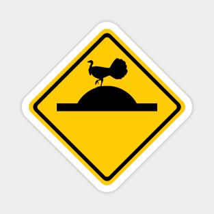 Australian Brush Turkey Speed Bump Traffic Sign Magnet