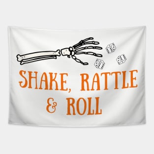 Shake Rattle and Roll Witches Buncoween Bunco Dice Game Tapestry