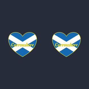 Carronshore Scotland UK Scotland Flag Heart T-Shirt