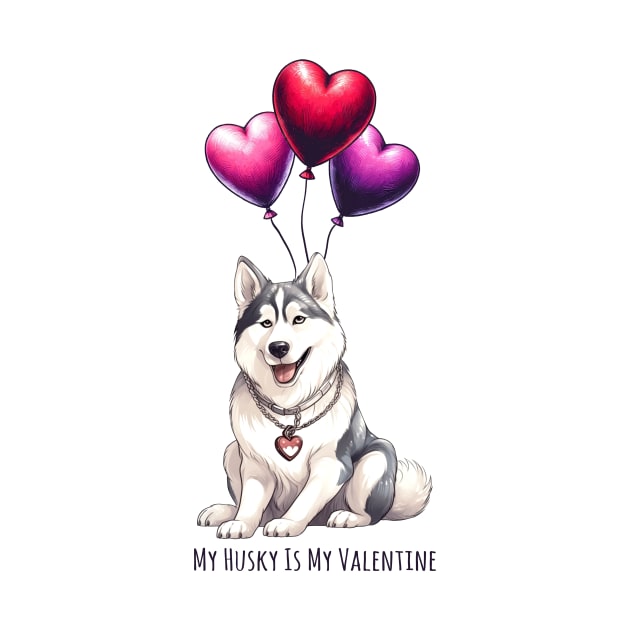 My Husky Is My Valentine by Happy Solstice