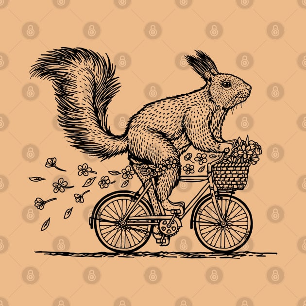 Squirrel Riding On Bike by Dima Kruk