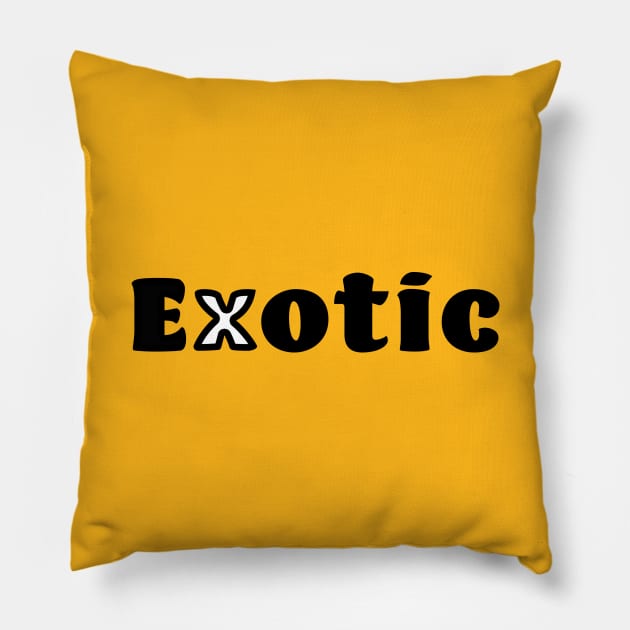 Exotic name plate with unique icon Pillow by Idea Warehouse