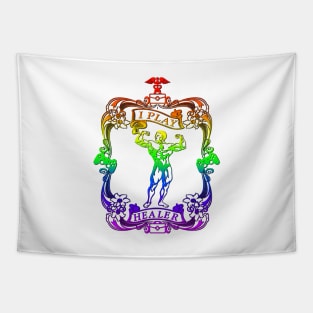 I Play Healer Video Game Gamer Support Hero Cool Rainbow Tapestry