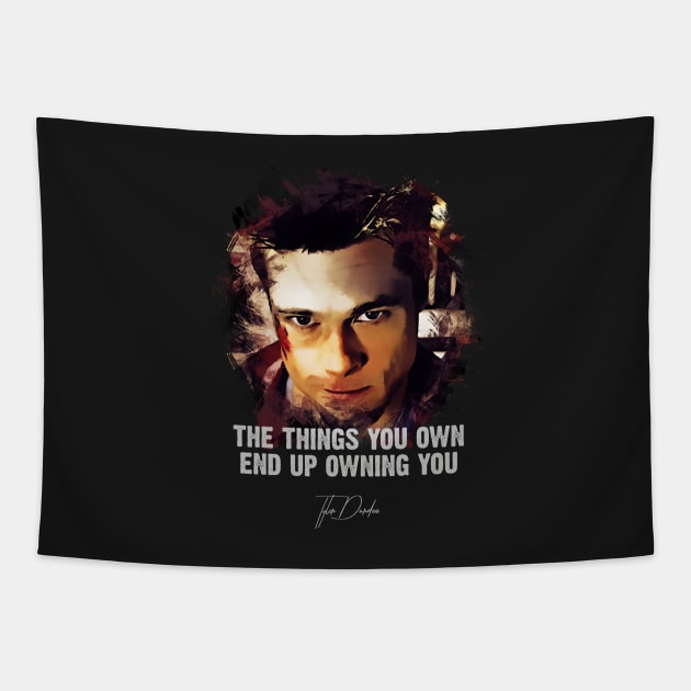 Tyler Durden - FIGHT CLUB Tapestry by Naumovski