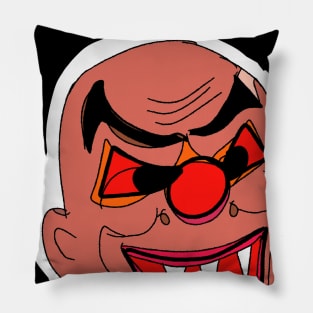 bad ugly face monster hand drawing Pillow