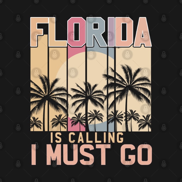 Florida Is Calling And I Must Go Retro Palm Trees Florida by The Design Catalyst