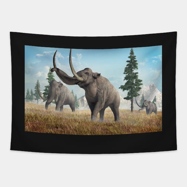 Columbian Mammoths Tapestry by DanielEskridge