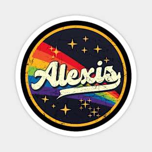 Alexis // Rainbow In Space Vintage Grunge-Style Magnet