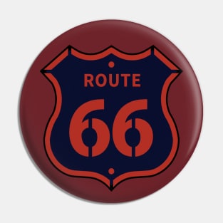 Route 66 logo design Pin