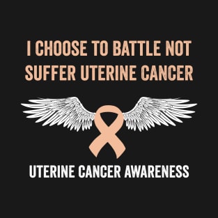 uterine cancer fighter - gynecological cancer awareness peach ribbon month T-Shirt