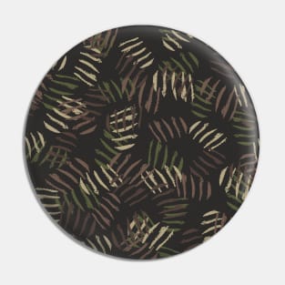 Beige Green Camouflage Pattern Pin