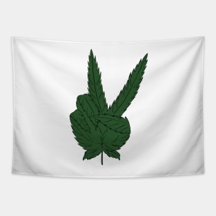 Marijuana Peace Sign Tapestry