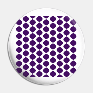 Mid Century Modern Retro 60s Waves Pattern  (Violet Dark) Pin