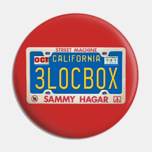 Sammy Hagar - Three Lock Box License Plate Pin