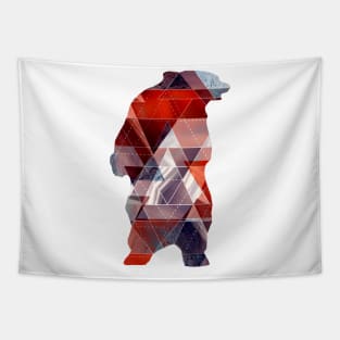 Geometric bear #bear Tapestry