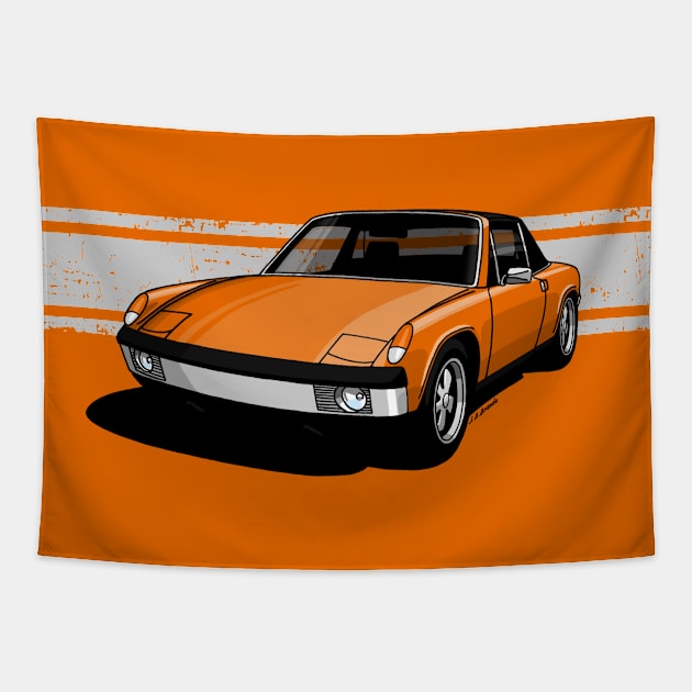 German sports car Tapestry by jaagdesign