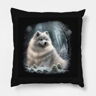 Winter Charm Samoyed Pillow