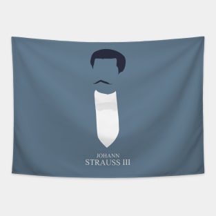 Johann Strauss III - Minimalist Portrait Tapestry