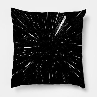 Vector Art Warp Speed Space Design Pillow