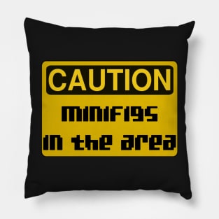 Caution Minifigs in the Area Sign Pillow