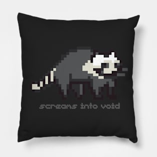 Raccoon Screams Into Void Pillow