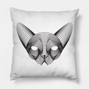 Sphynx cat Illustration Pillow