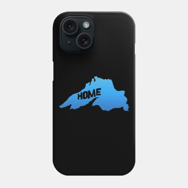 Lake Superior Outline with "Home" Phone Case by gorff