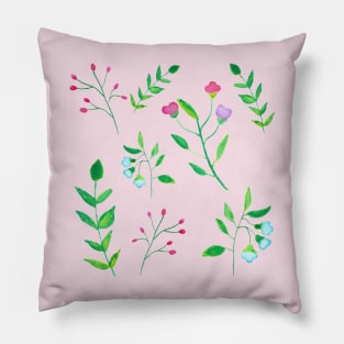 Blush Pink Floral Spring Flowers Pillow