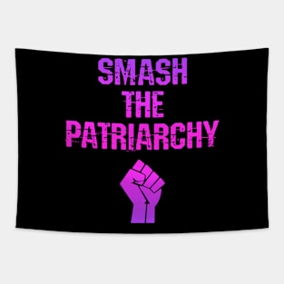 Smash the patriarchy. Stop the war on women. Pro choice freedom. Women's reproductive rights. Keep your bans off our bodies. My body, uterus. Safe legal abortion. Pink power fist Tapestry