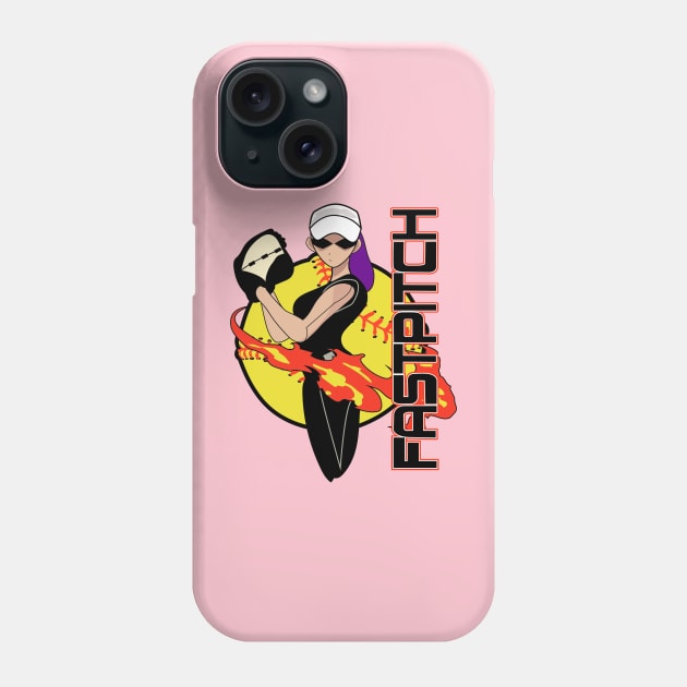 Fastpitch pitcher 2 Phone Case by Spikeani