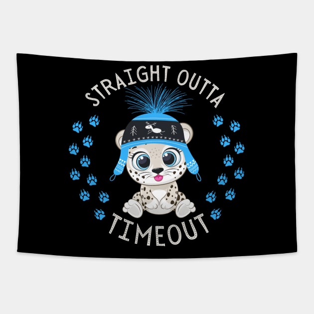 Straight Outta Timeout Cute and Smart Cookie Sweet little tiger cute baby outfit Tapestry by BoogieCreates